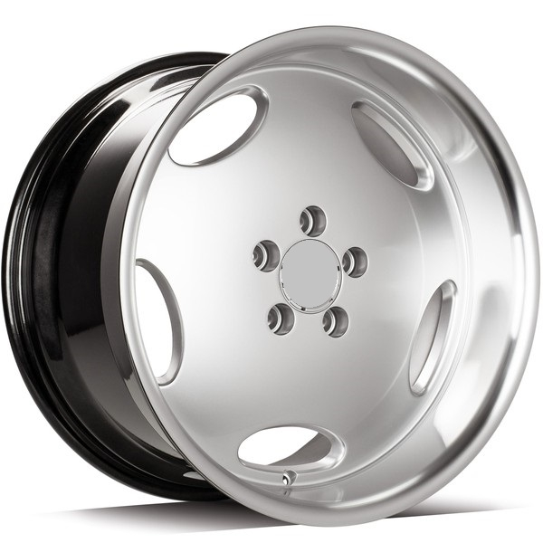 Jante JOKA LARZON Style Retro 8.5x18 pouces, entraxe 112, déport ET30, couleur SILVER BORD INOX